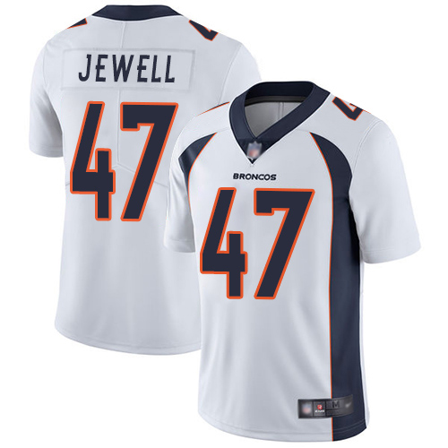 Men Denver Broncos #47 Josey Jewell White Vapor Untouchable Limited Player Football NFL Jersey